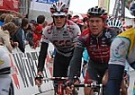 Andy Schleck at the finish of the third stage at the Tour de Suisse 2008